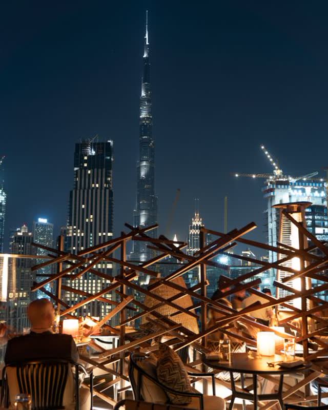 A rooftop dinner with the Dubai skyline