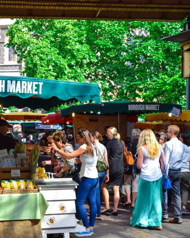 People at Borough Market in London